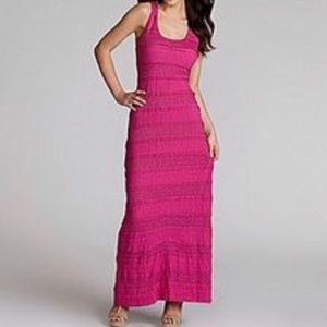 Chelsea & Violet Pink Lace Maxi Dress